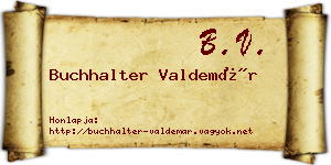 Buchhalter Valdemár névjegykártya